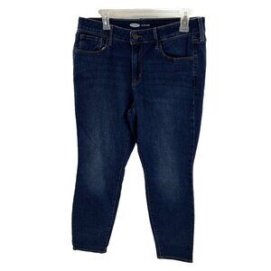Old Navy Womens 12 Short Jeans Pop Icon Skinny Dark Wash Stretch Denim